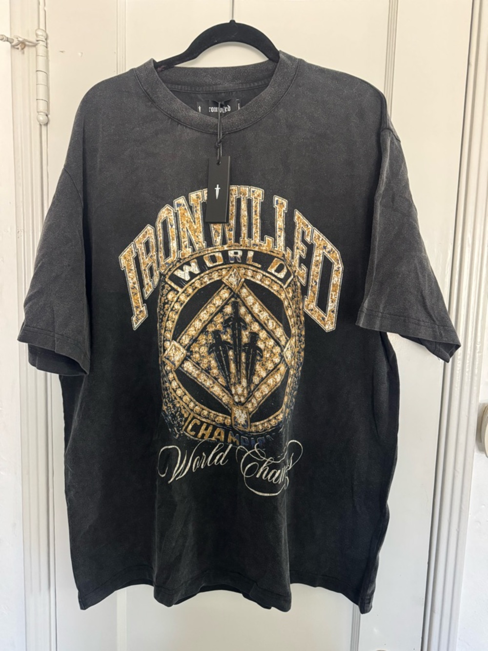 Ironwilled World Champions tee in vintage black